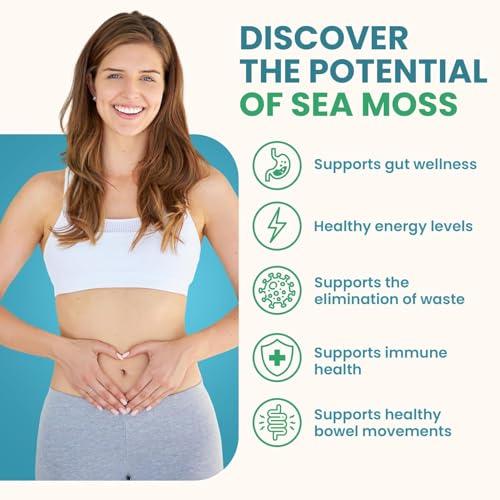 Atlantic Naturals Atlantic Naturals - 1 Day Colon Cleanse Full Body Detox Drink - Sea Moss Supplement for Women & Men, Gut Health, Kidney & Liver Immune Energy Enhancer Gut Cleanse - Lemon Flavor Juice, 8 fl oz