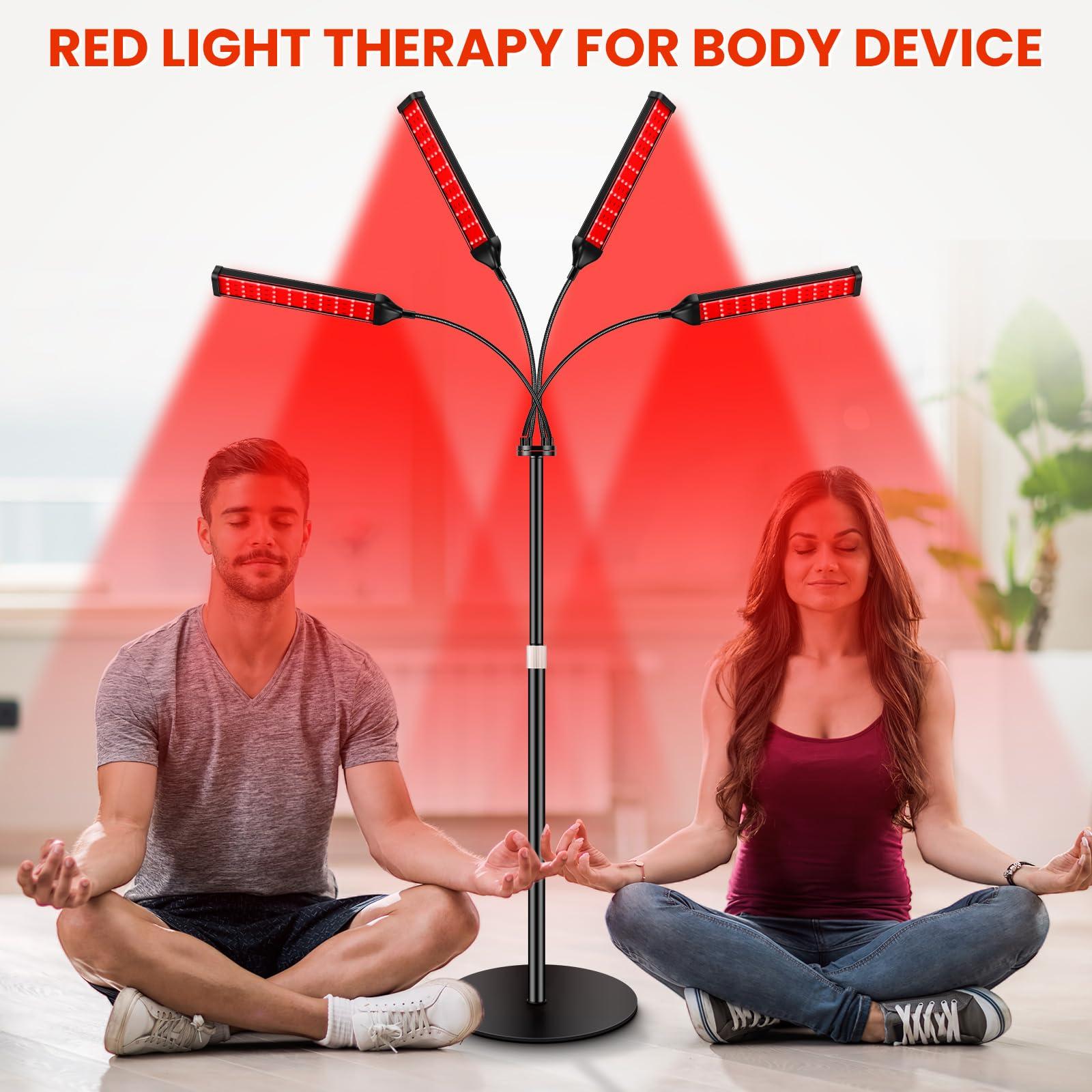 Viconor Viconor Red Light Therapy Lamp,4 Head Infrared Light Therapy for Body Device with Adjustable Stand-660nm Red Light850nm Near Infrared Light Therapy Device for Face,Body,Pain,Skin at Home
