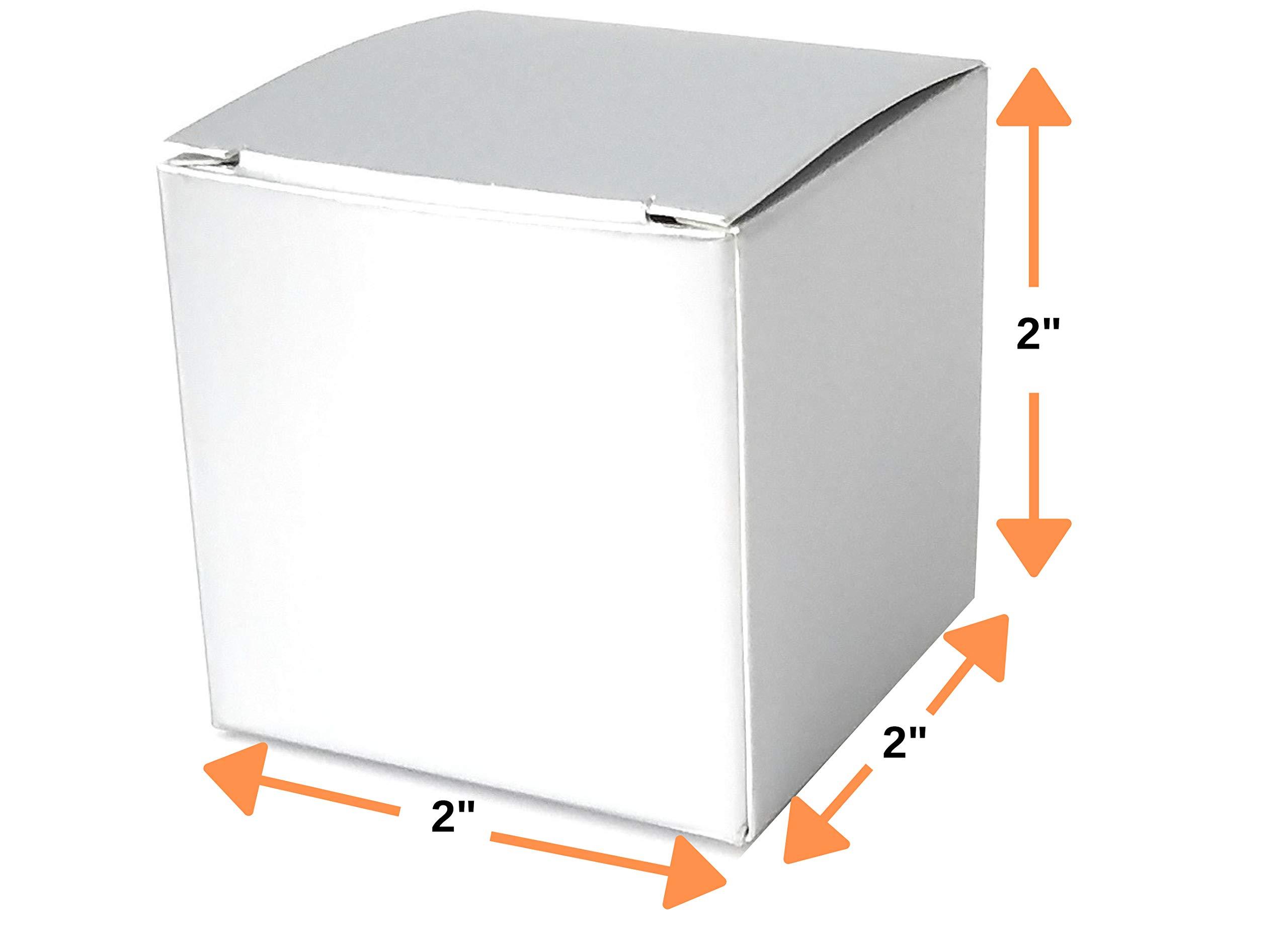 kelkaa Kelkaa Kraft Boxes - Gift Boxes with Lids, Silver Gift Candy Box Bulk, 72pcs 2x2x2” Small Party Favor Box for Wedding, Baby Shower, Bridal Shower Gift Party Supplies - Silver Metallic