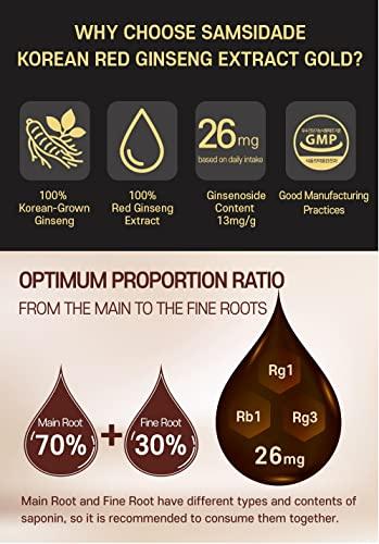 SAMSIDAE SAMSIDAE Korean Red Ginseng Extract Gold 240g 6 Years (13mg/g), 100% Korean Red Ginseng Extract - Boost Immunity and Promote Enhance Immunity, Mental Performance, Stamina, Energy Health