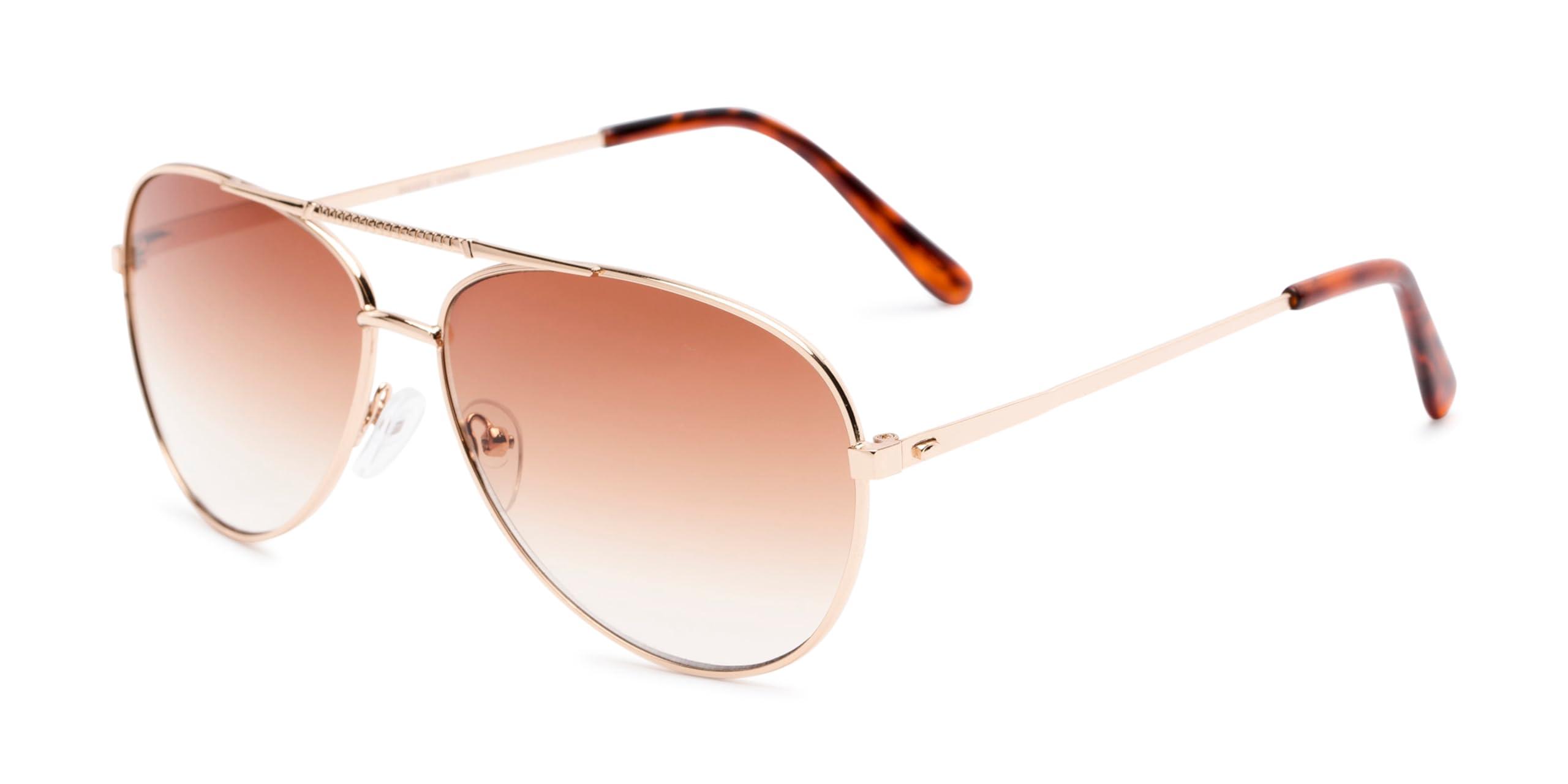 Readers Readers.com Reading Sunglasses: The Conrad Reading Sunglasses, Metal pilot Style for Men and Women