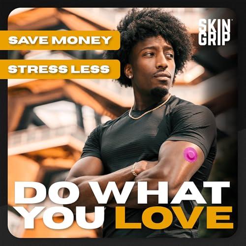 Skin Grip Skin Grip Adhesive Patches for Freestyle Libre 3 CGM Waterproof & Sweatproof Adhesive for 10-14 Days, Pre-Cut Adhesive Medical Tape, Continuous Glucose Monitor Sensor Cover 20 Pack, Pink