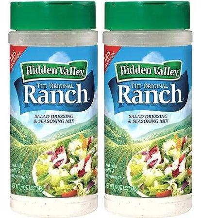 Hidden Valley Hidden Valley Original Ranch Seasoning and Salad Dressing Mix, Two 8 Ounce Canisters (16 Ounces Total)