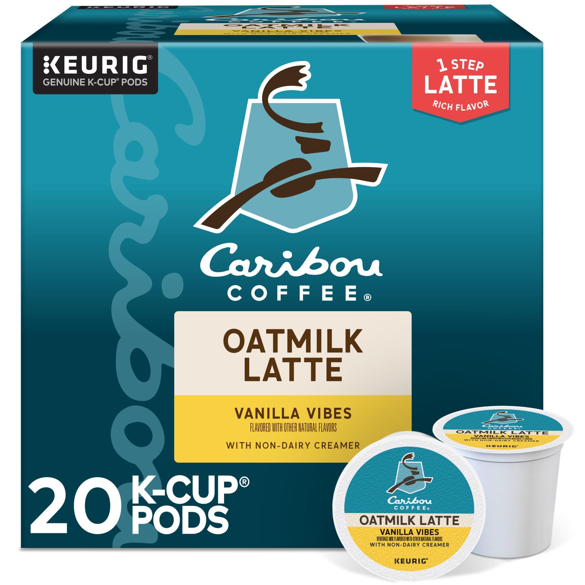 Caribou Coffee Caribou Coffee Vanilla Vibes Oatmilk Latte, One Step Latte Single Serve Keurig K-Cup Pods, 20-Count Box