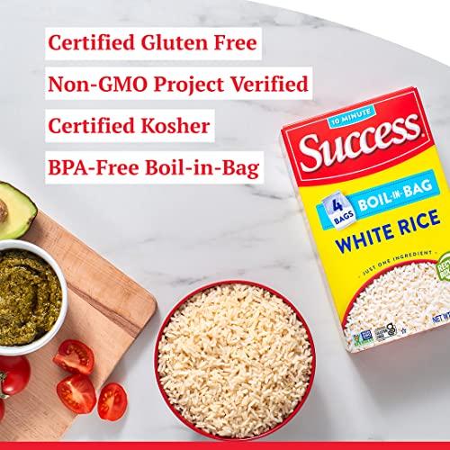 Success Success Boil-in-Bag Rice, White Rice, Quick and Easy Rice Meals, 14-Ounce Box