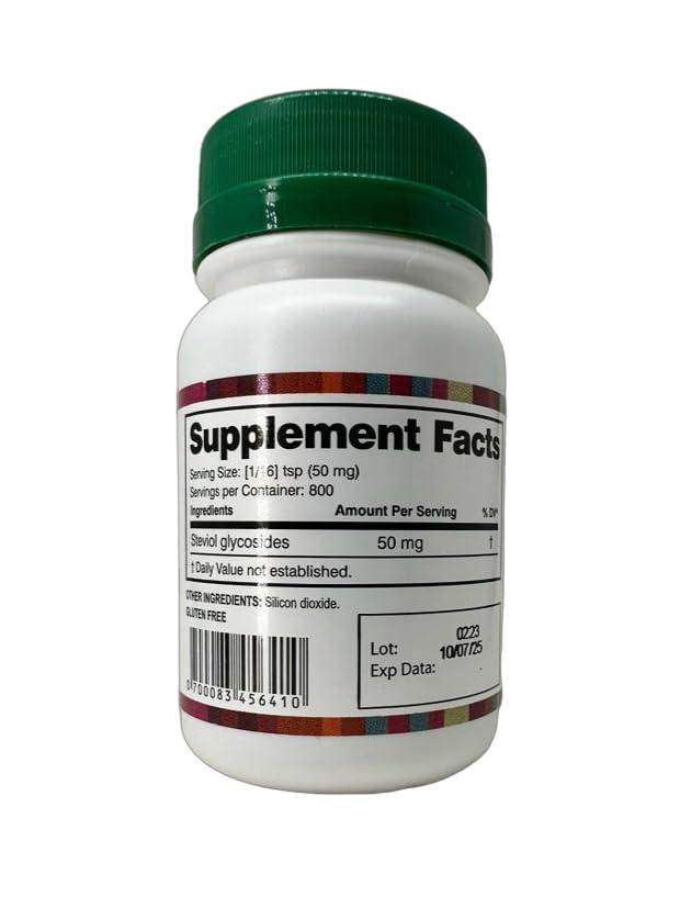 COLOR ANDINA FOOD COLOR ANDINA | Stevia Powder 100% Pure & Natural | No Aftertaste - Stevia Green Leaf Extract, Zero Calorie Stevia, No Artificial Sweetener | 800 servings | 1.4 OZ