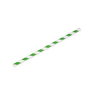 AMS Printing Jumbo Green/White UnWrapped Straws. Environmentally friendly Green Planet Paper Straws & Made from Certified approved Paper for Direct Food Contact. Size: .248\"x7.75\" 4,800 Straws