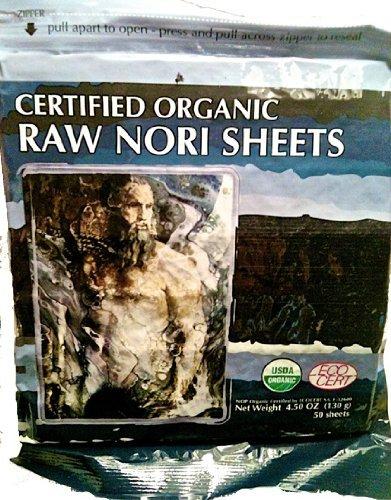 rawnori Raw Organic Nori Sheets 50 qty + Banana Slicer - COMBO - Certified Vegan, Raw, Kosher Sushi Wrap Papers - Premium Unheated, Un Cooked, untoasted, dried - RAWFOOD