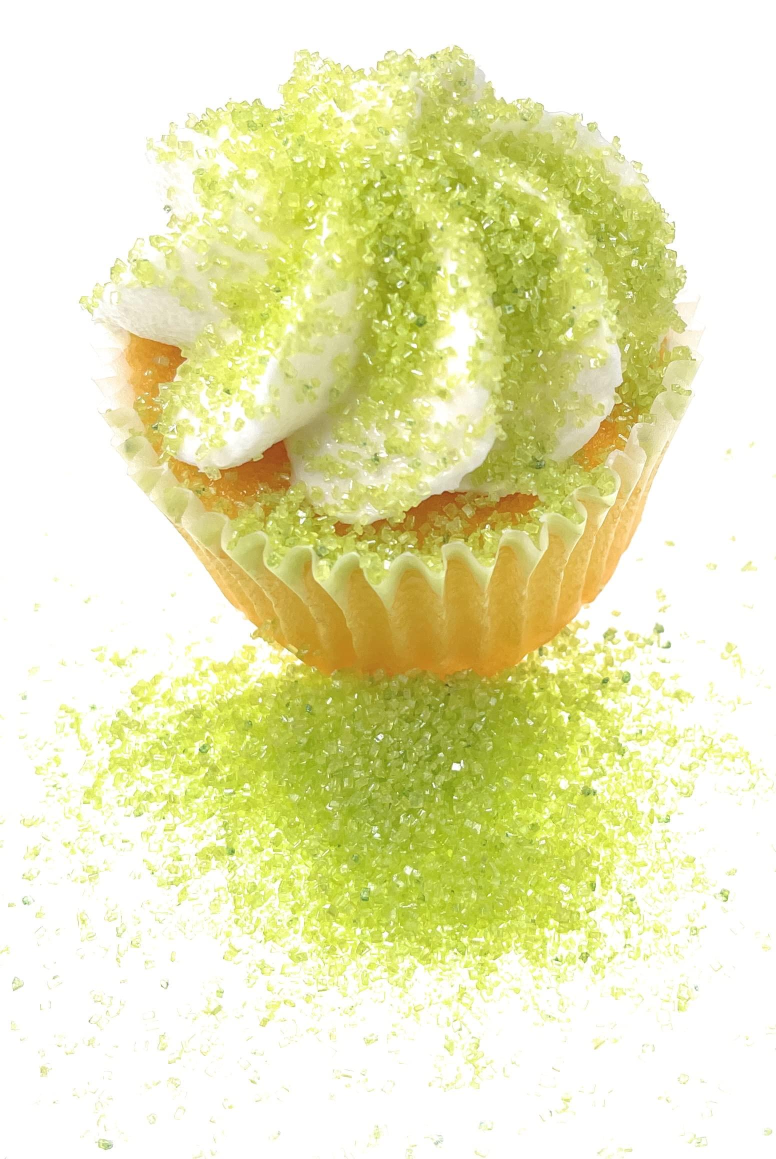 Ultimate Baker Ultimate Baker Sanding Sugar, Naturally Colored Sanding Sugar for Cookies, Colored Baking Sugar, Medium Crystal Colored Sugar for Cake Decorating & Cocktail Rimming (4oz Bag, Green)