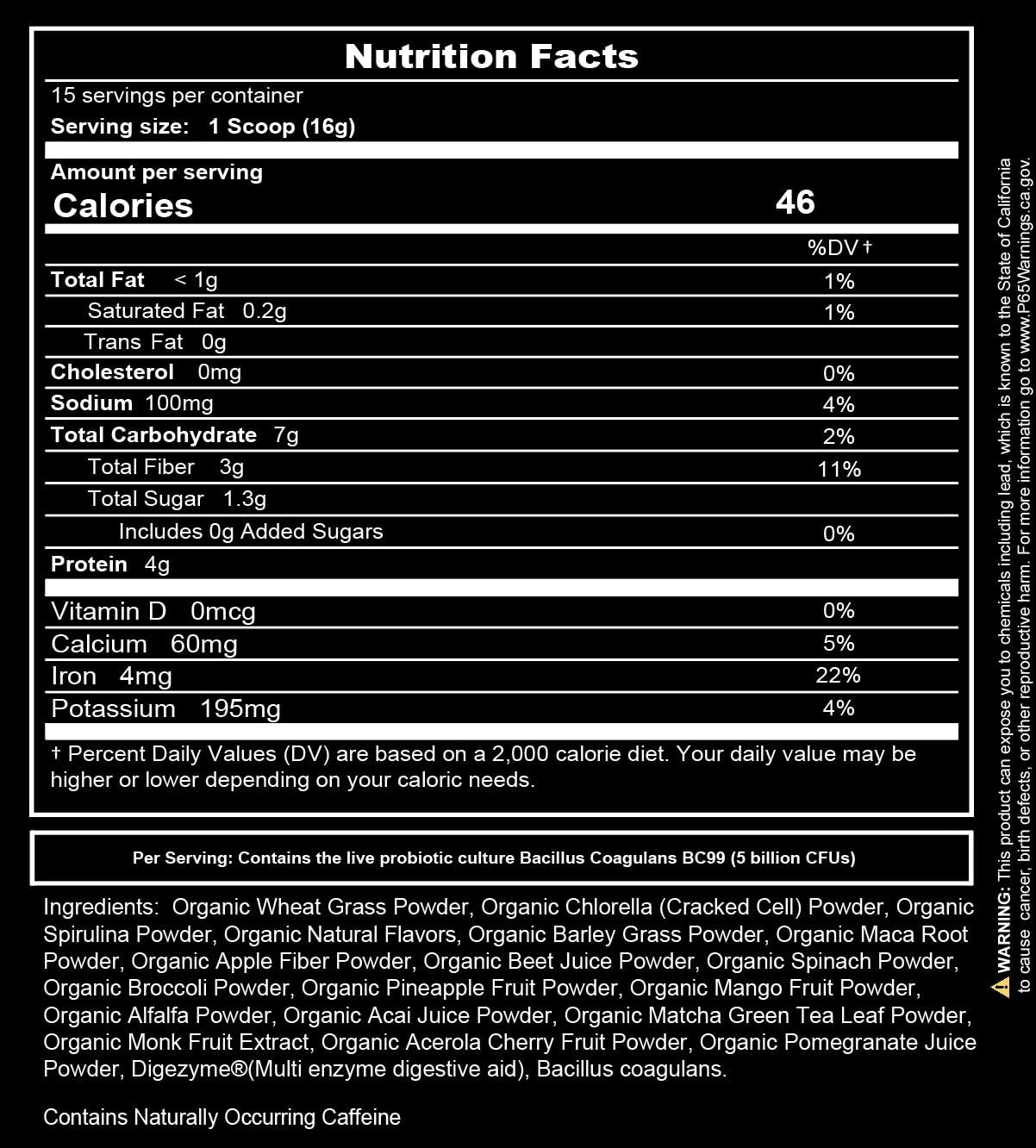 MASF MASF Smashin\' Greens Superfood Blend NSF Sport, Super Greens Digestive Health, Spirulina, Chlorella, Bloat Relief, 8.47 Ounce (Pack of 1)