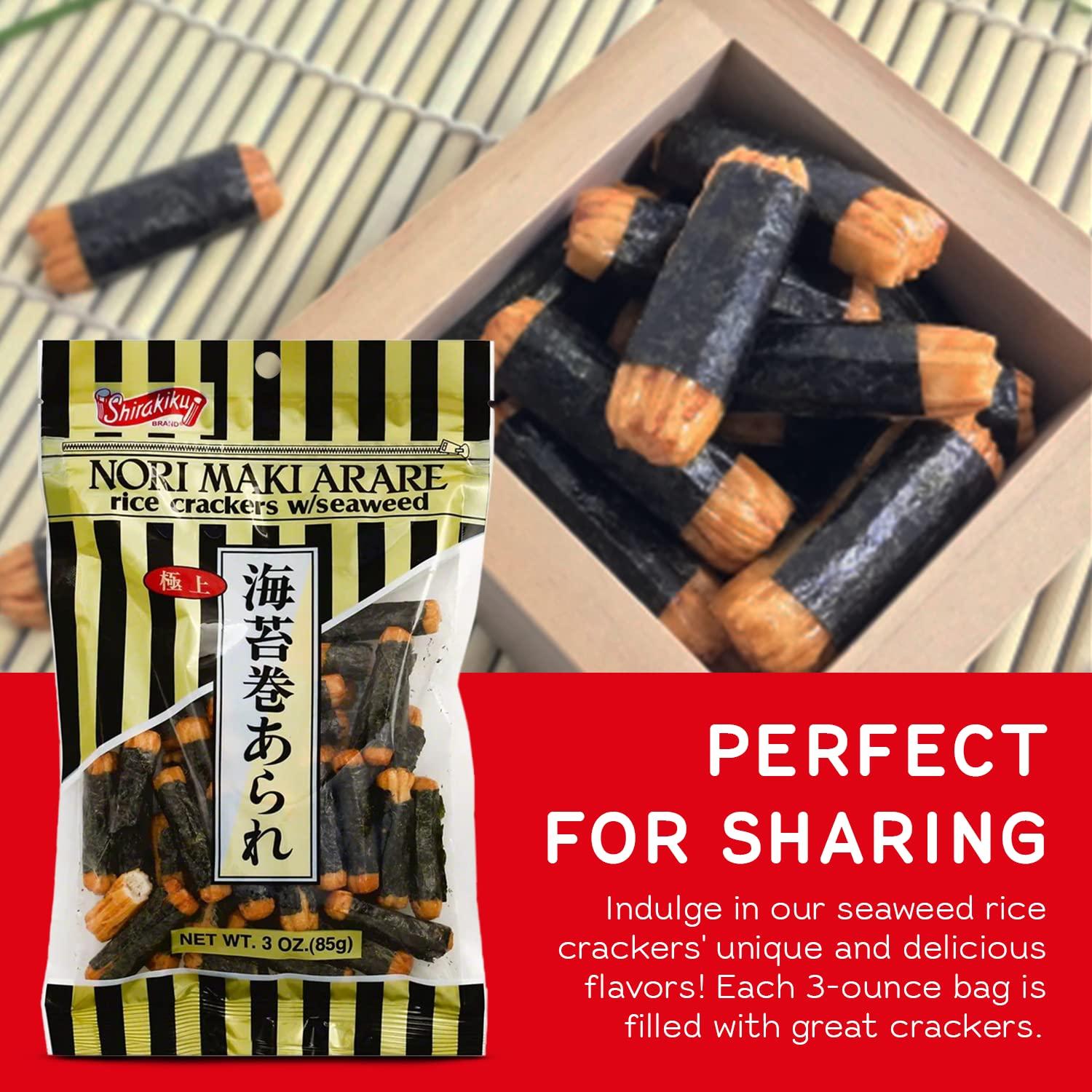 SHIRAKIKU BRAND Shirakiku, Norimaki Arare Rice Crackers, 3 Ounce