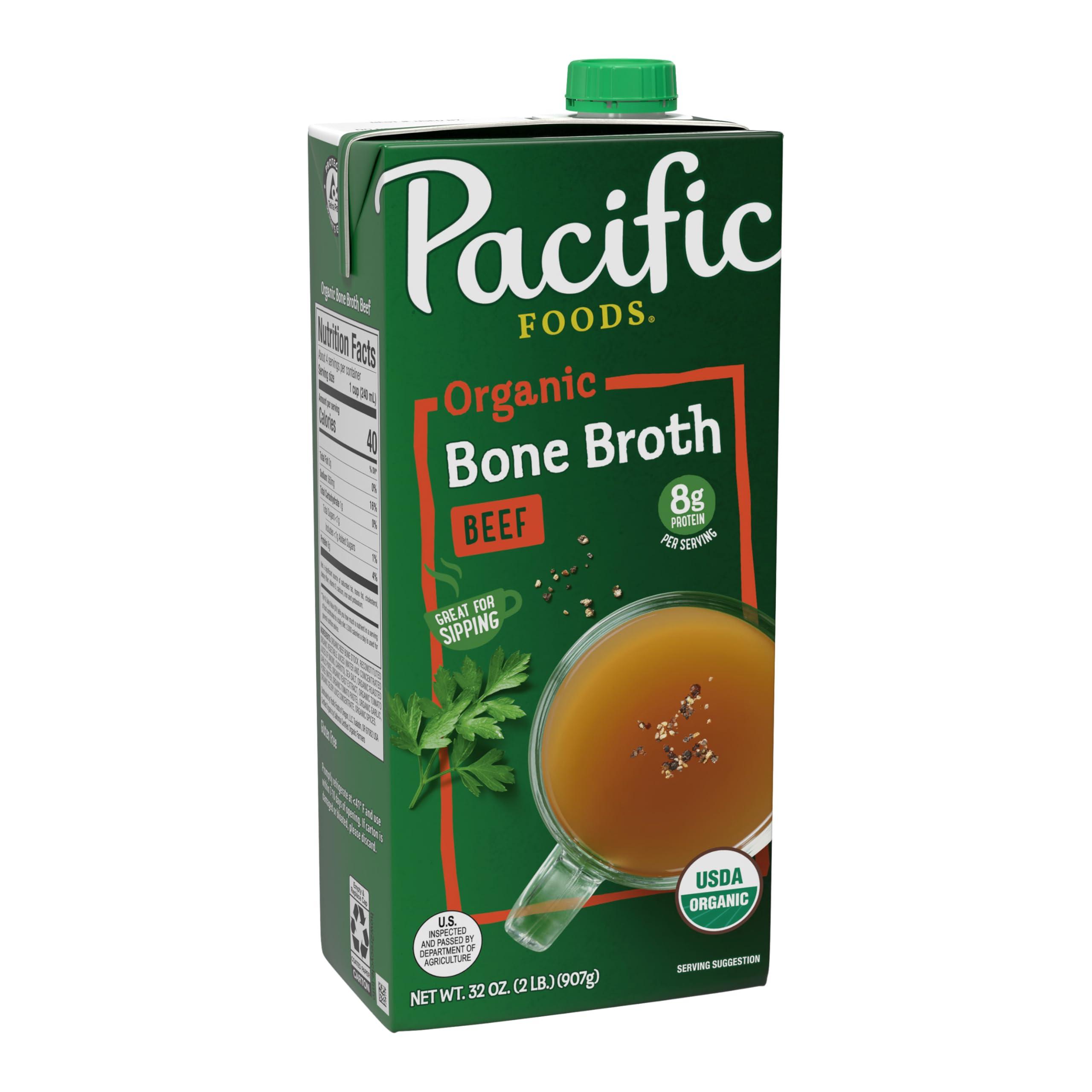 Pacific Foods Pacific Foods Organic Beef Bone Broth, 32 oz Carton