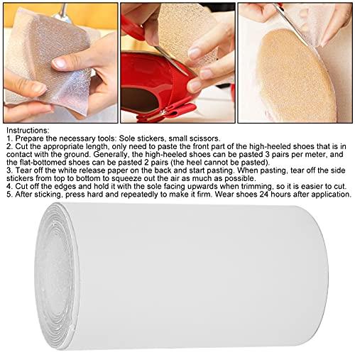 Wosune Shoes Sole Stickers, Sole Protector, Sole Protector for Sneakers Useful SelfAdhesive Sole Cover Protectors Transparency Fashionable for Any Shoes with Heels(1 Meter)