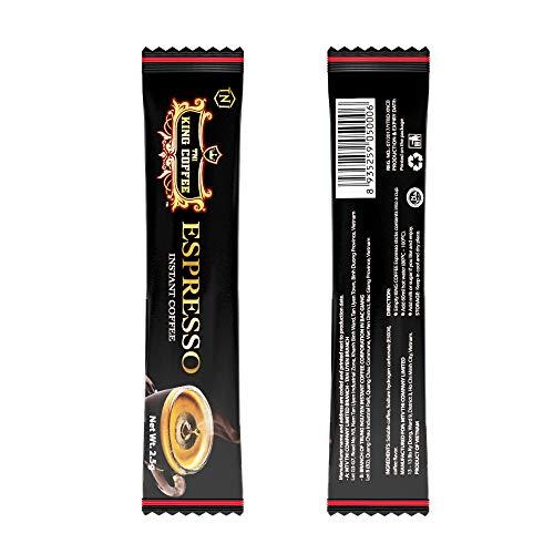 TNI King Coffee King Coffee Espresso Instant Coffee Vietnamese Coffee Arabica Instant Coffee Mix Medium Roast 15 sticks per box x 2.5g - Pack of 2