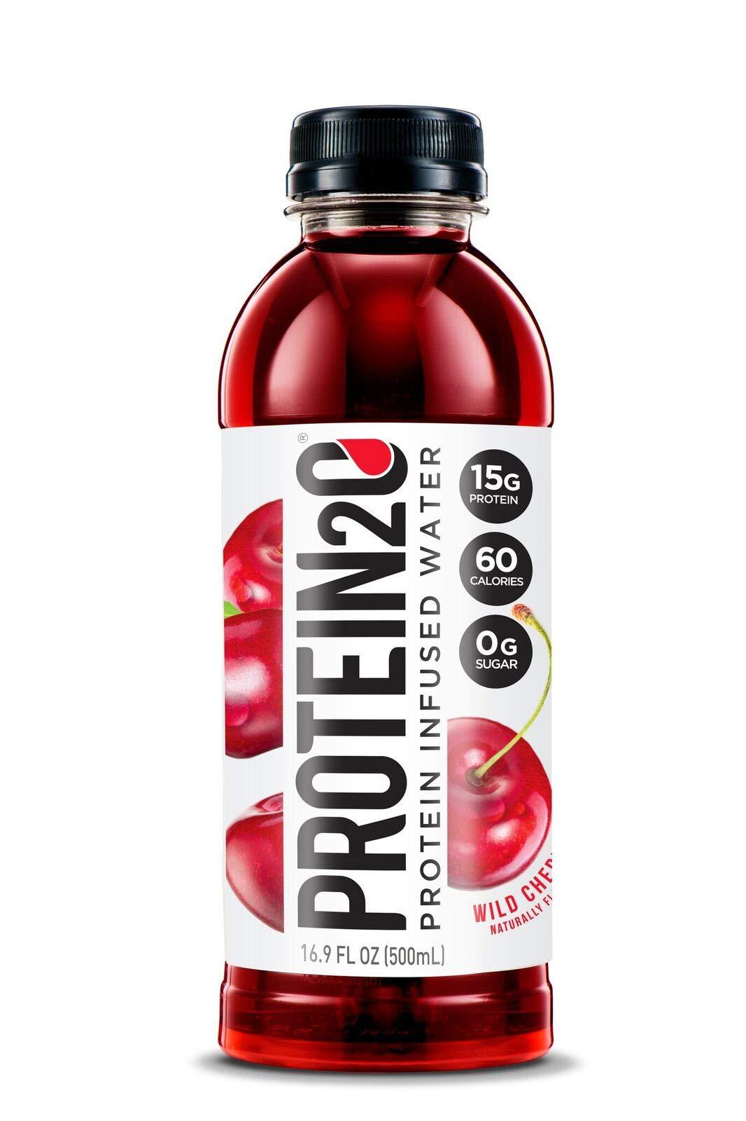 Protein2o Protein2o Whey Protein Isolate Infused Water Bundle (12 Pack) - Wild Cherry and Peach Mango Flavors