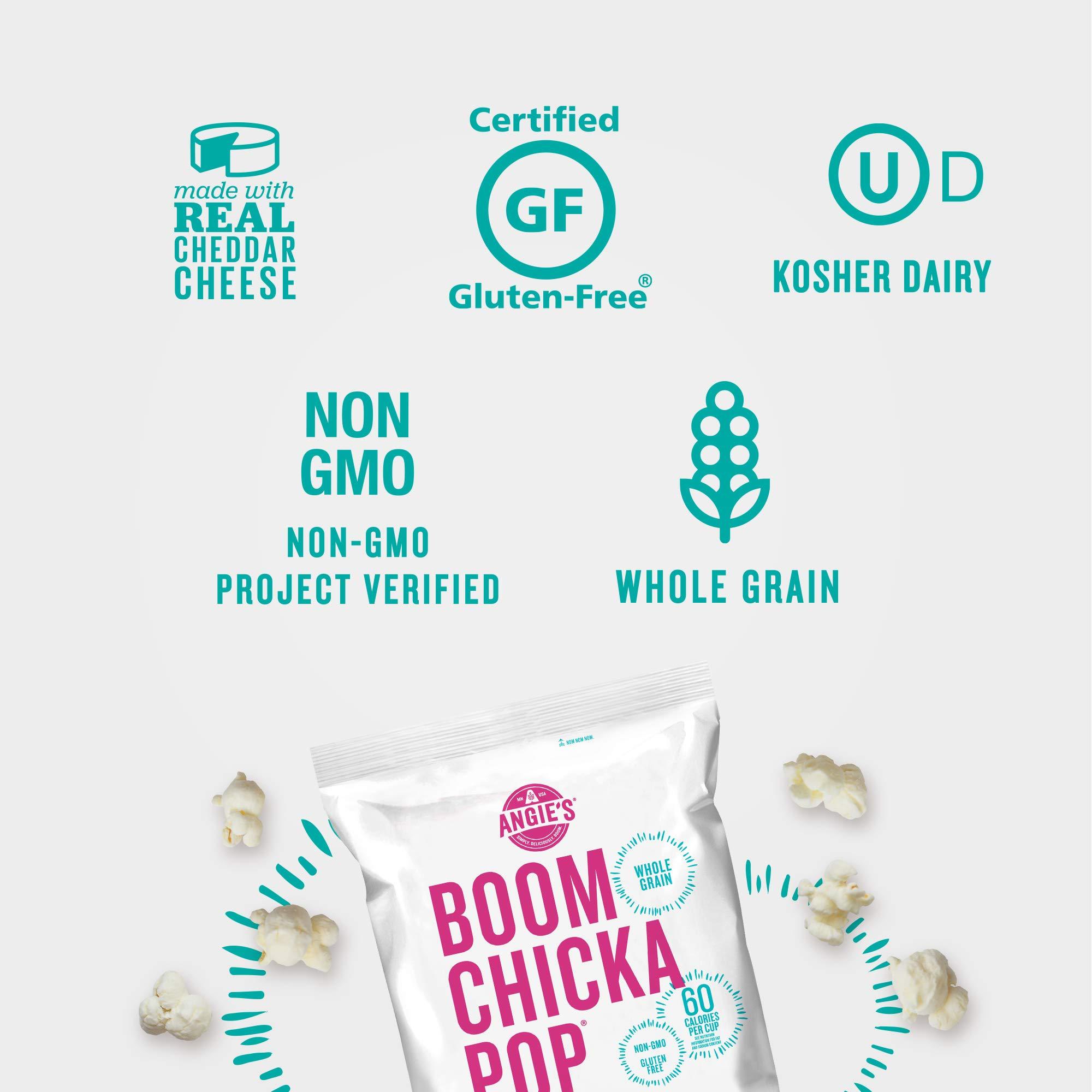 Angie’s BOOMCHICKAPOP Angie\'s BOOMCHICKAPOP White Cheddar Popcorn, 4.5 oz. (Pack of 12)