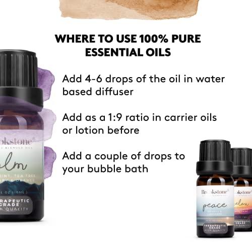 Brookstone Brookstone Essential Oil Blends Sleep Collection | Organic Essential Oil Set for Aromatherapy Diffuser, Massage Oil and Candle Scents | 3-Pack 10ml Bottles