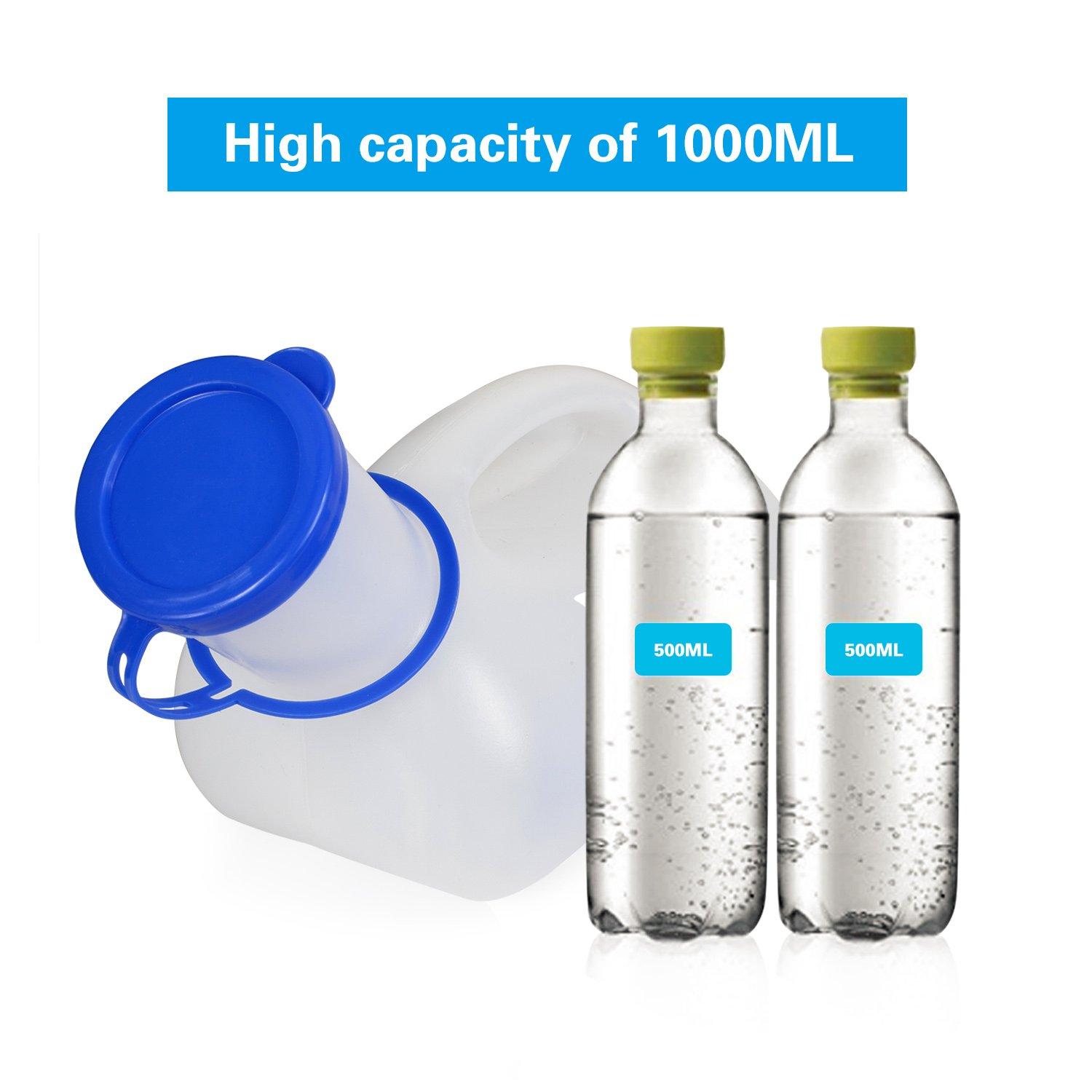 AWOKEN AWOKEN Unisex Urinal, Portable Toilet Urinal for Men and Women, Pee Bottle with a Sealed Lid and Funnel for Elderly Kids and Patients for Camping Outdoor Travel