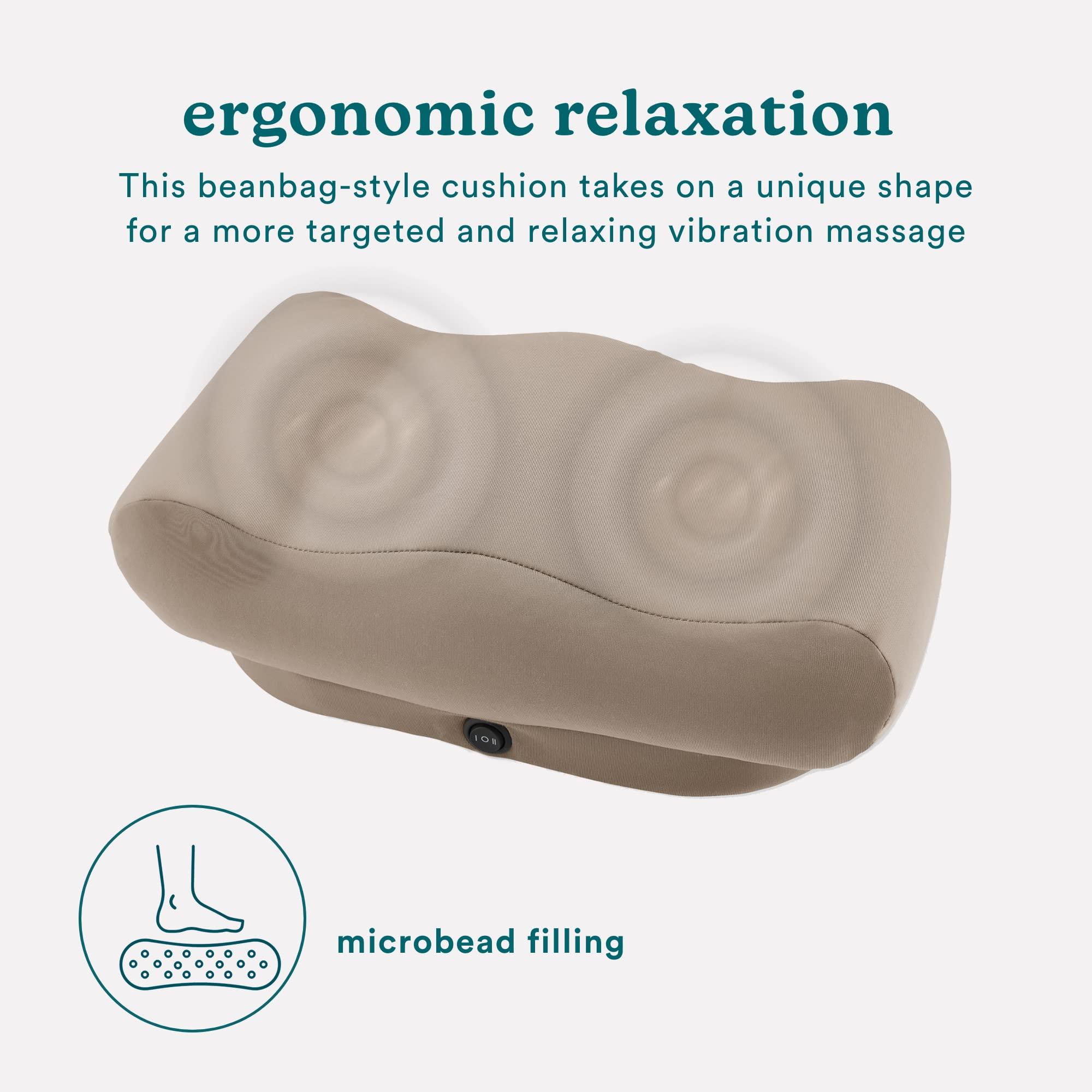 Homedics Homedics Comfy Footrest Massager, Soothes Tired Feet and Toes, Invigorating Vibrations, Beanbag-Style Cushion, Soft Pedestal, Total-Foot Relaxation, One-Switch Controls, for Home or Office