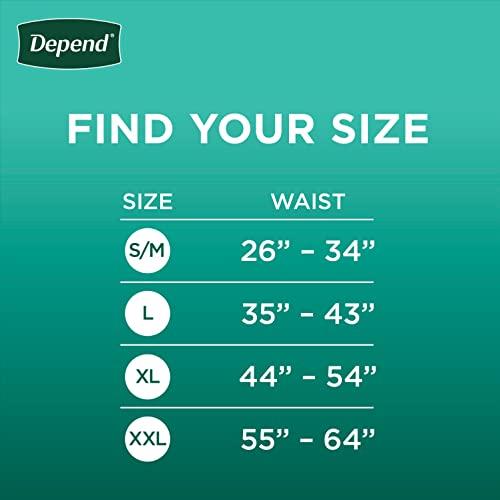 Depend Depend Fresh Protection Adult Incontinence Underwear for Men, Disposable, Maximum, Extra-Large, Grey, 26 Count, Packaging May Vary