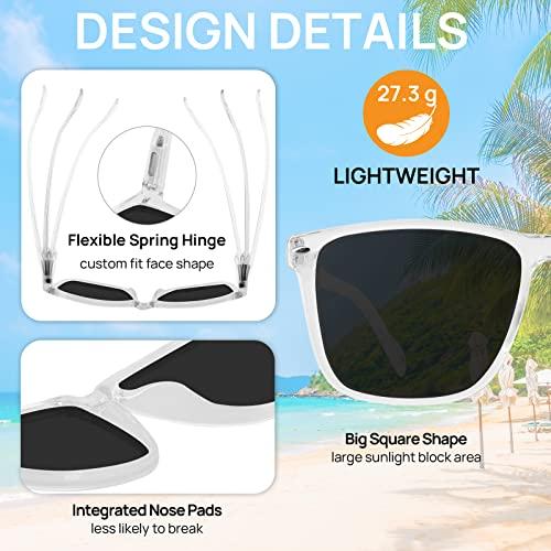 WEMOOTANTS WEMOOTANTS Men\'s Reading Sunglasses 2.75 Big Square Readers Glasses 100 125 150 175 200 225 250 275 300 350 400 Spring Hinges (Clear 2.75+)