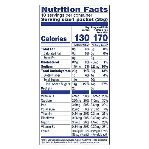 Cream of Wheat Cream of Wheat Instant Hot Cereal, Cinnabon, 1.23 Ounce, 10 Packets