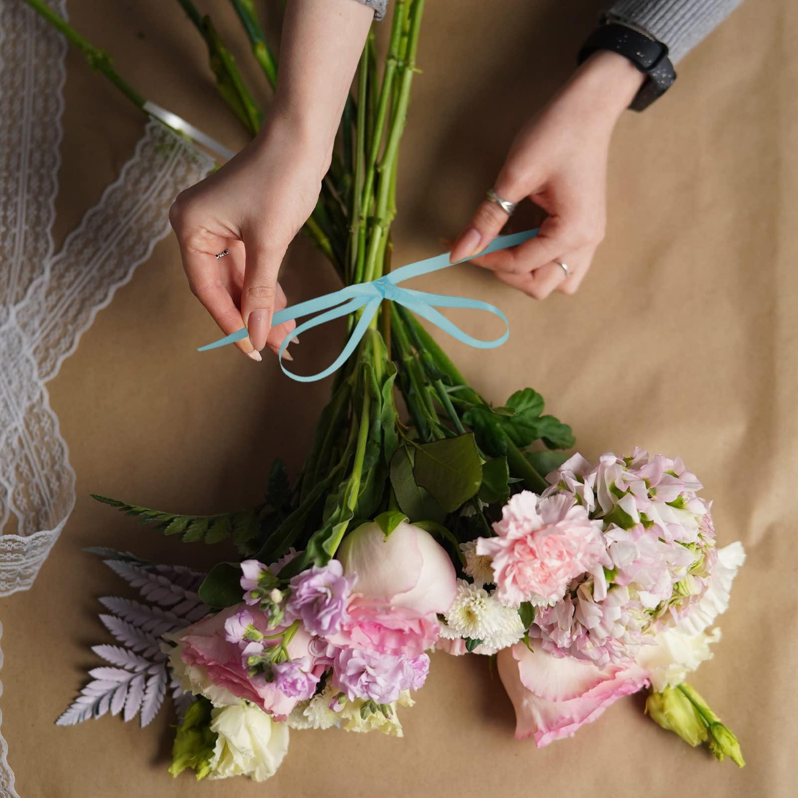 VICASKY VICASKY 6mm Ribbon Ribbon Garland Decor Flower Embellishments Ribbon for Bouquet Polyester Ribbon Ribbons for Presents Ribbon for Hair Flower Packing Accessories Delicate Ribbon