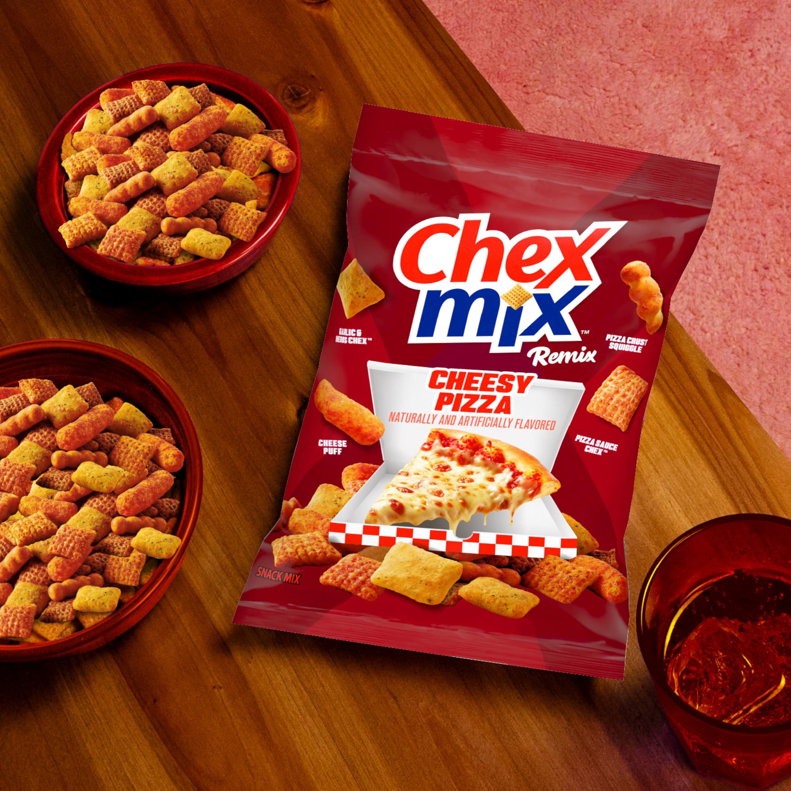 Chex Mix Chex Mix Snack Mix, Remix Cheesy Pizza, Savory Snack Bag, 11 oz