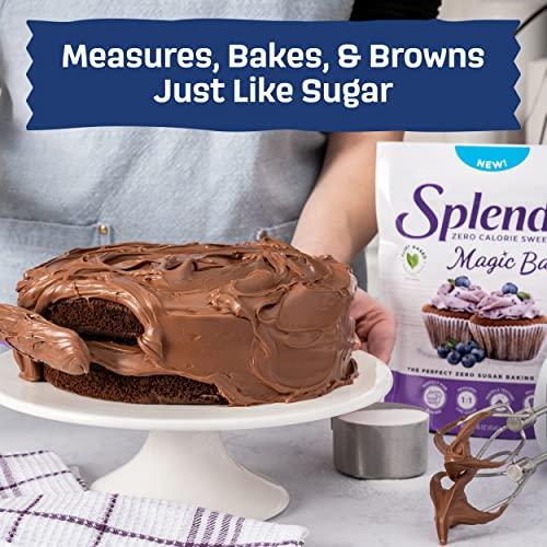 SPLENDA SPLENDA Magic Baker Zero Calorie Plant Based Granulated Baking Blend with Stevia, Erythritol and Allulose – Zero Sugar, Keto Friendly, 1lb (16 oz) Pouch (Pack of 1), White