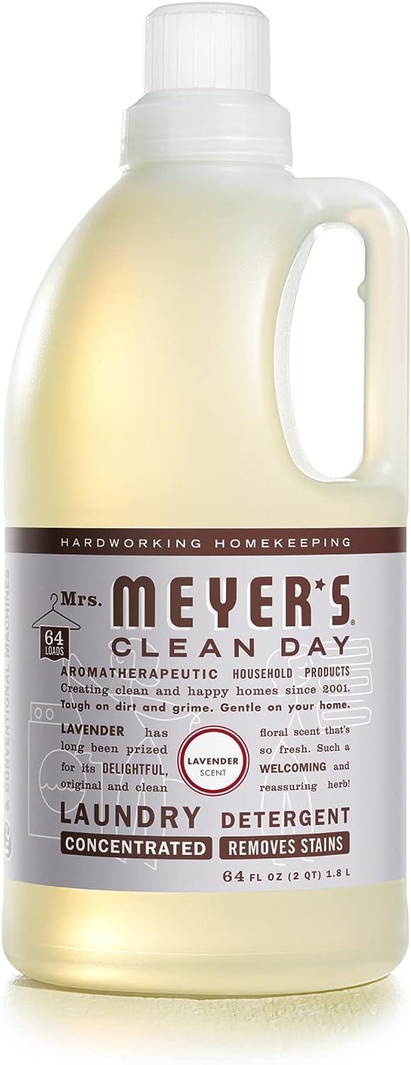MRS. MEYER'S CLEAN DAY Mrs. Meyers Clean Day Lavender Laundry Detergent Concentrated Loads Per Bottle (64 Fl Oz (Pack of 4))