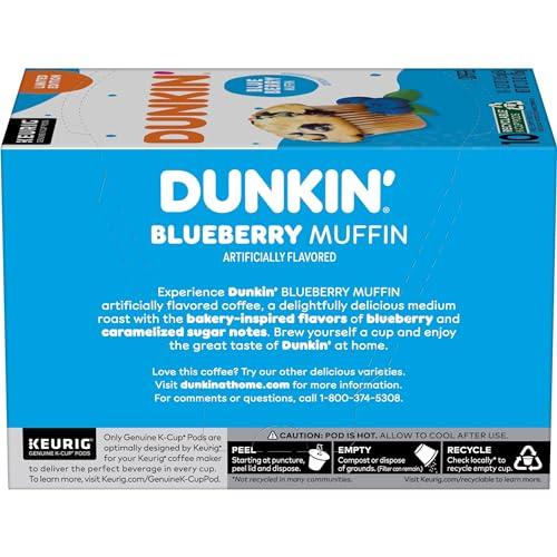 Dunkin' Dunkin' Blueberry Muffin Flavored Coffee, 60 Keurig K-Cup Pods