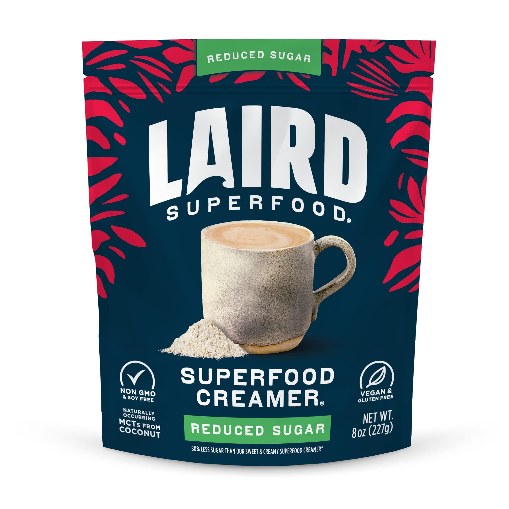 Laird Superfood Laird Superfood Non-Dairy Reduced Sugar Superfood Coconut Powder Coffee Creamer, Keto, No Sugar Added, Gluten Free, Non-GMO, Vegan, 8 oz. Bag, Pack of 1