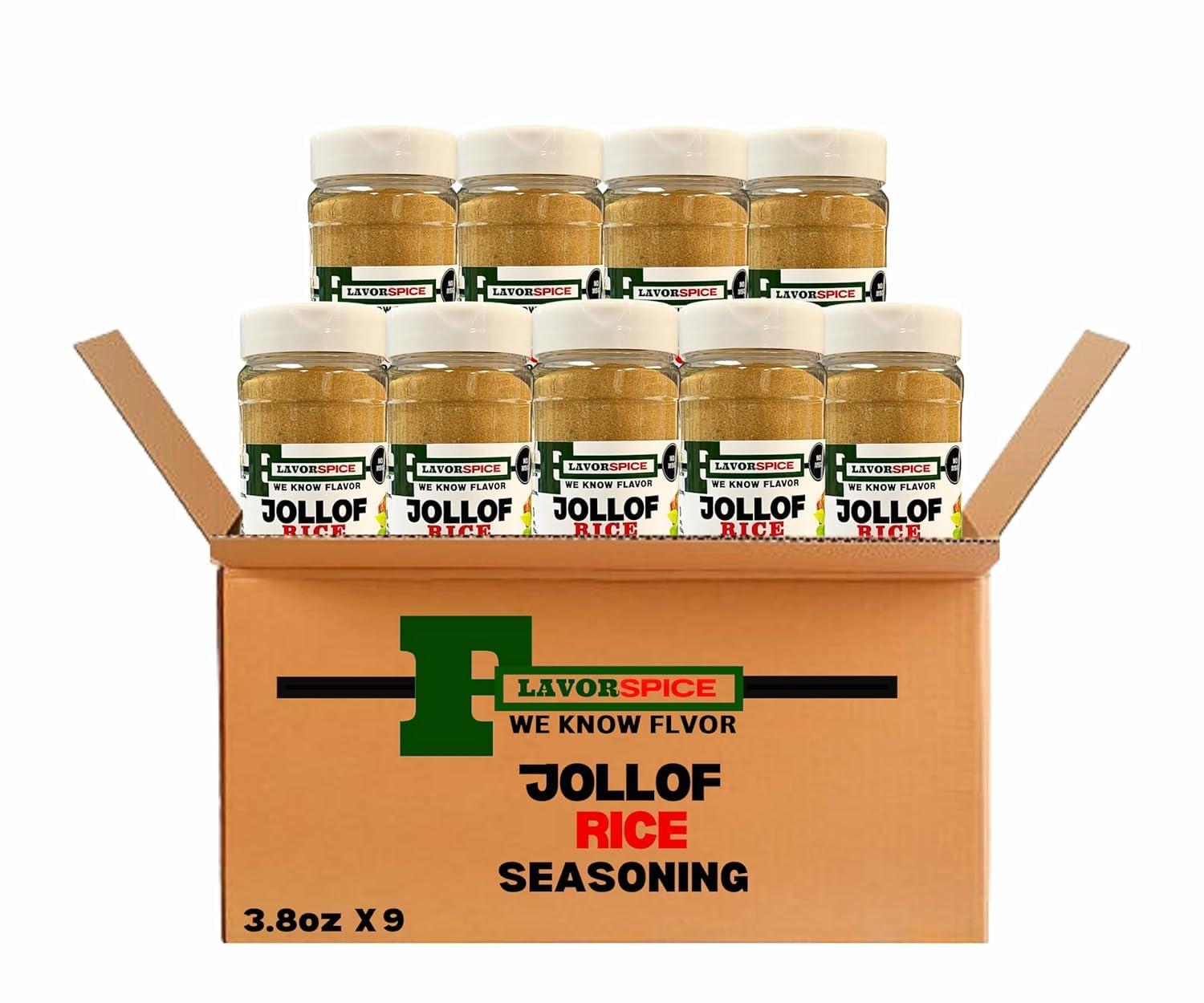 Flavor Spice LLC Jollof Rice Seasoning Crafted with 100% Natural Herbs and Spices with No Artificial or preservatives, No Salt, No Sugar, No MSG, Gluten Free, Great For Keto, Great For Vegan (3.80oz)