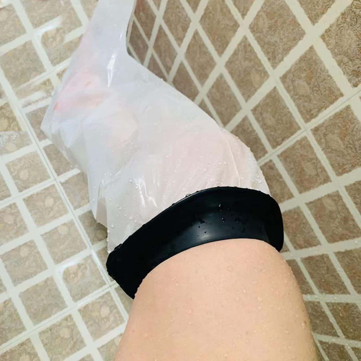 GREUS Waterproof Cast Cover Leg for Shower, Cast Protector Adult Fracture Cast Plaster Bath Cover Foot Injury Shoe Scald Shower Wound Post Surgery Protective Cover