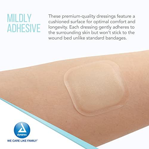 Dynarex Dynarex DynaDerm Hydrocolloid Dressings, Sterile Moist Bandages, 2" x 2," Thin & Latex-Free, Peel-Down Patches, 1 Case - 12 Boxes of 20 DynaDerm Hydrocolloid Dressings