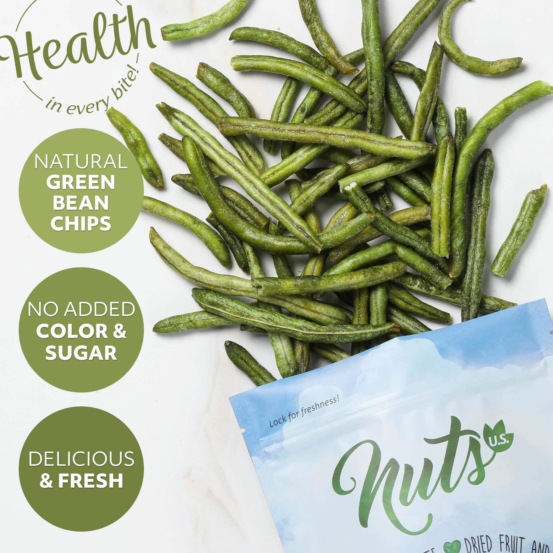 NUTS - U.S. - HEALTH IN EVERY BITE ! NUTS U.S. - Green Bean Chips | Sea-Salted | 100% Natural | Delicious and Fresh | Bulk Chips!!! (2.2 LBS)