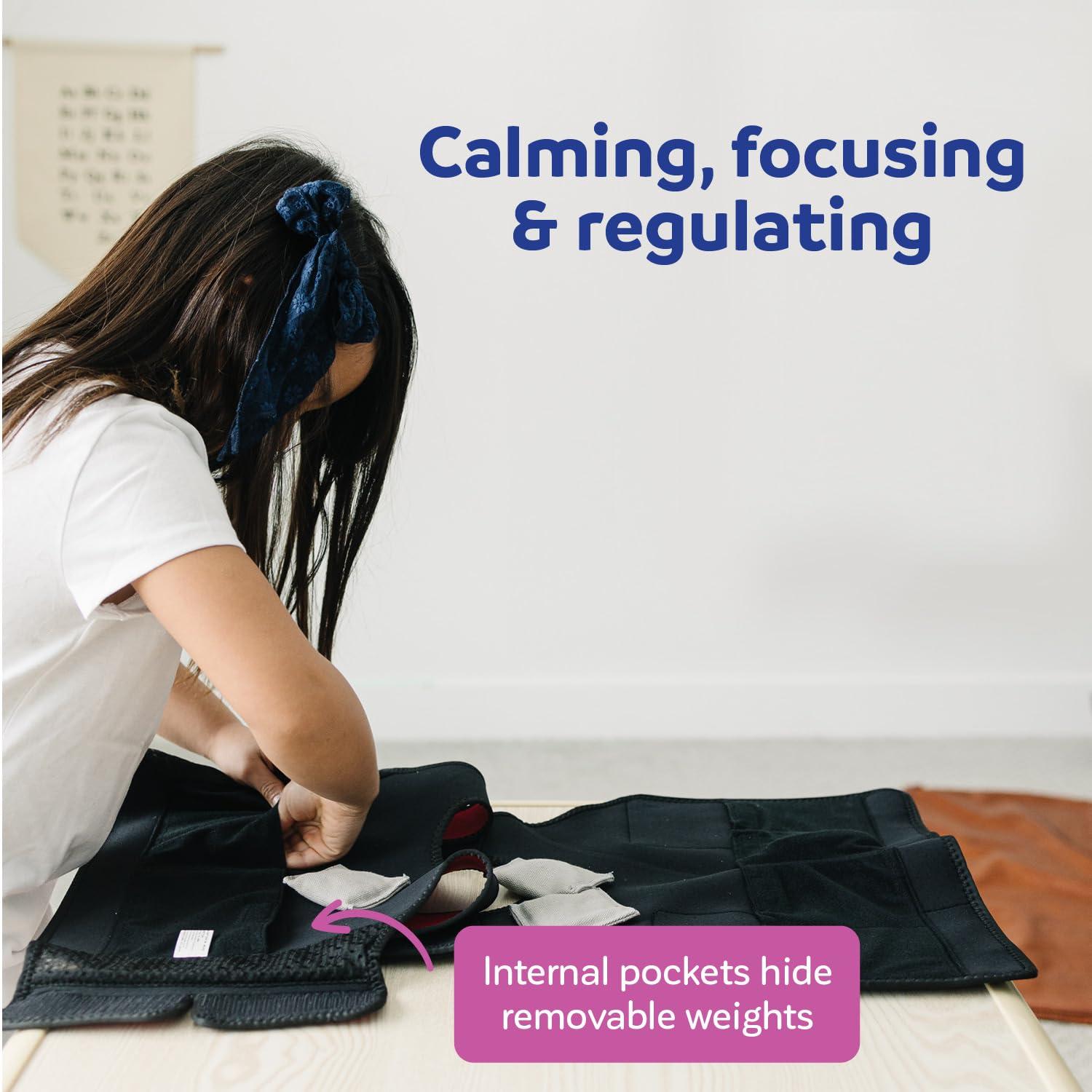 Fun and Function Fun and Function - Blue Weighted Compression Vest for Kids & Adults - Calming Sensory Compression Vest for Kids - Weighted Vest for Sensory Needs - Toddlers, Kids, Teens & Adults Sizing