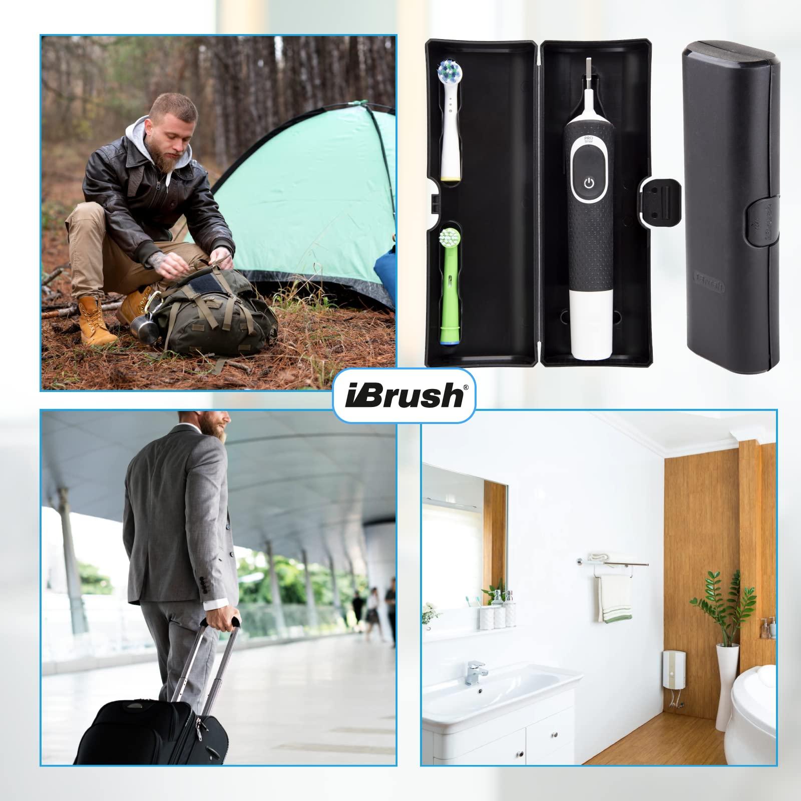 ibrush Electric Toothbrush Case compatible with Oral-B - Travel Toothbrush Case, Electric Toothbrush Case,Personal Care Toothbrush, Compatible with Oral-B Pro 1000, 2000, 3000, 3500,5000,5500 (Black)