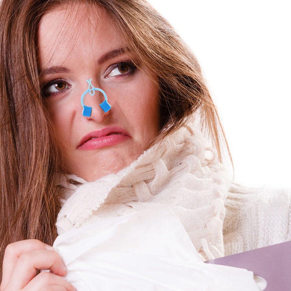 Lurrose 6pcs Fixed Pinch Nose Fixing Nose Stoppers Nasal Clip Fixing Nose Clips Portable Nose Clips Nosebleed Stoppers Epistaxis Care Clips Lung Breathing Training Clips Nose Bleed Stopper