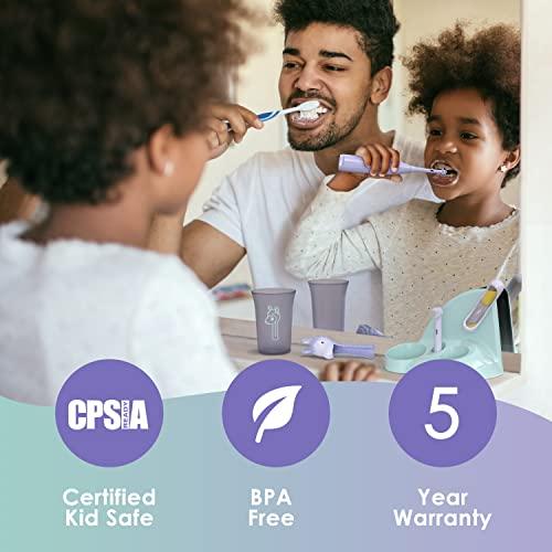 Brusheez Brusheez® Kids’ Electric Toothbrush Set - Safe & Effective for Ages 3+ - Parent Tested & Approved with Gentle Bristles, 2 Brush Heads, Rinse Cup, 2-Minute Timer, & Storage Base (Prancy The Pony)