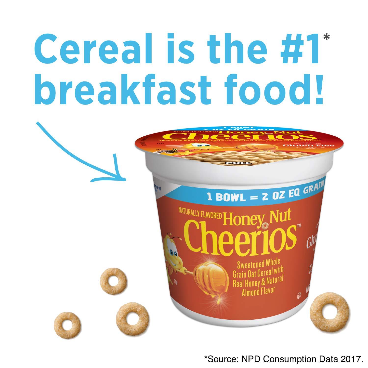 General Mills Cinnamon Chex Cup Cereal, Gluten Free Breakfast Cereal, Made with Whole Grain, 2 Oz, 60 Count