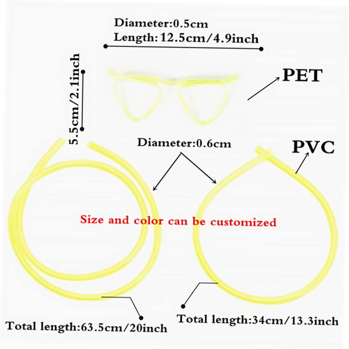 PRETYZOOM PRETYZOOM Funny Straw Eyeglasses Shaped Plastic Straws Disposable for Carnival Events