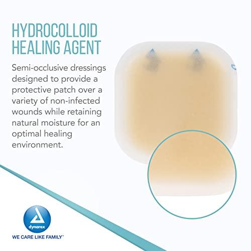 Dynarex Dynarex DynaDerm Hydrocolloid Dressings, Sterile Moist Bandages, 2" x 2," Thin & Latex-Free, Peel-Down Patches, 1 Case - 12 Boxes of 20 DynaDerm Hydrocolloid Dressings