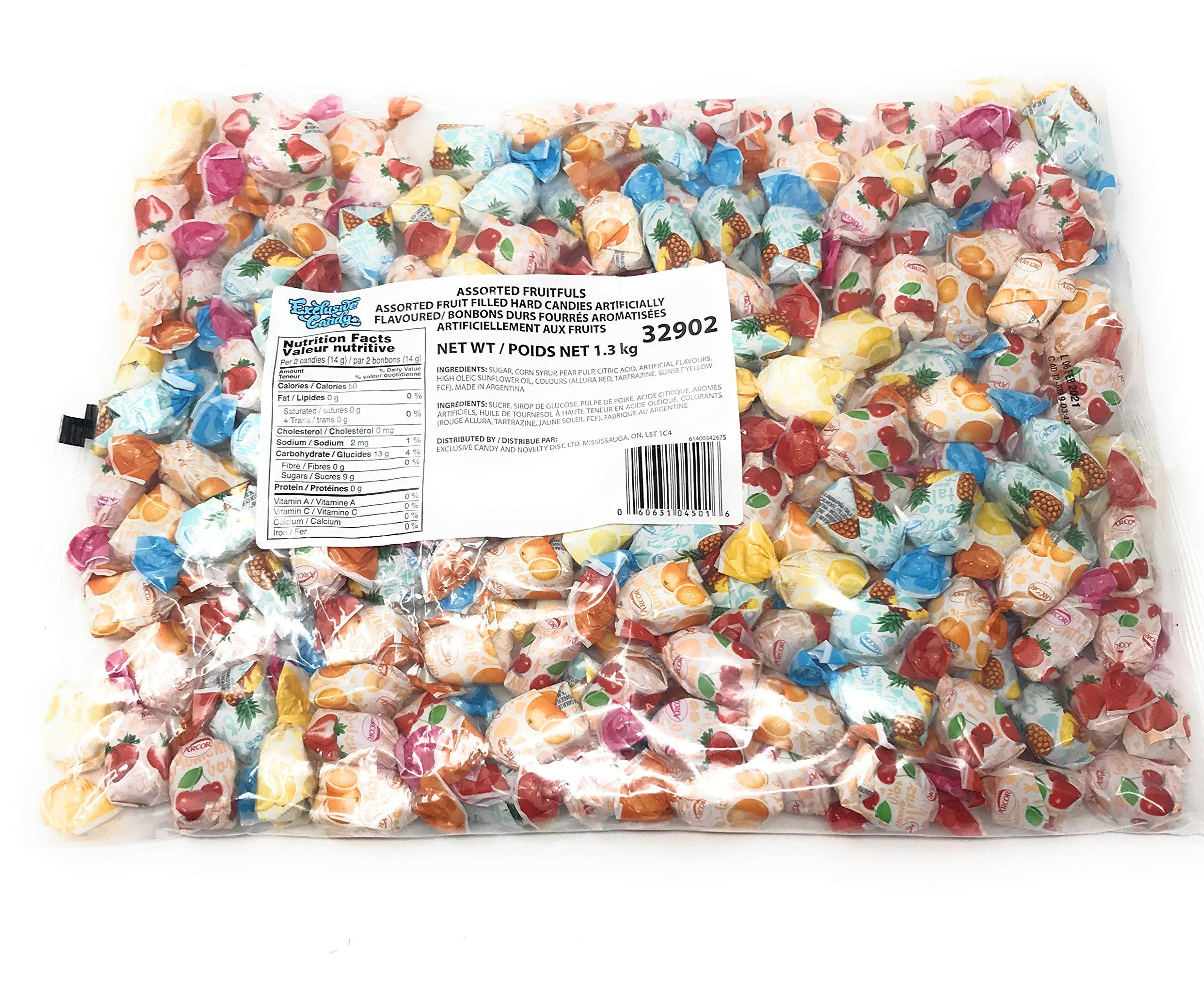 Exclusive Candy Exclusive Candy Assorted Fruit Filled Hard Candies - 1.3kg/2.9lb. Bag, {Imported from Canada}