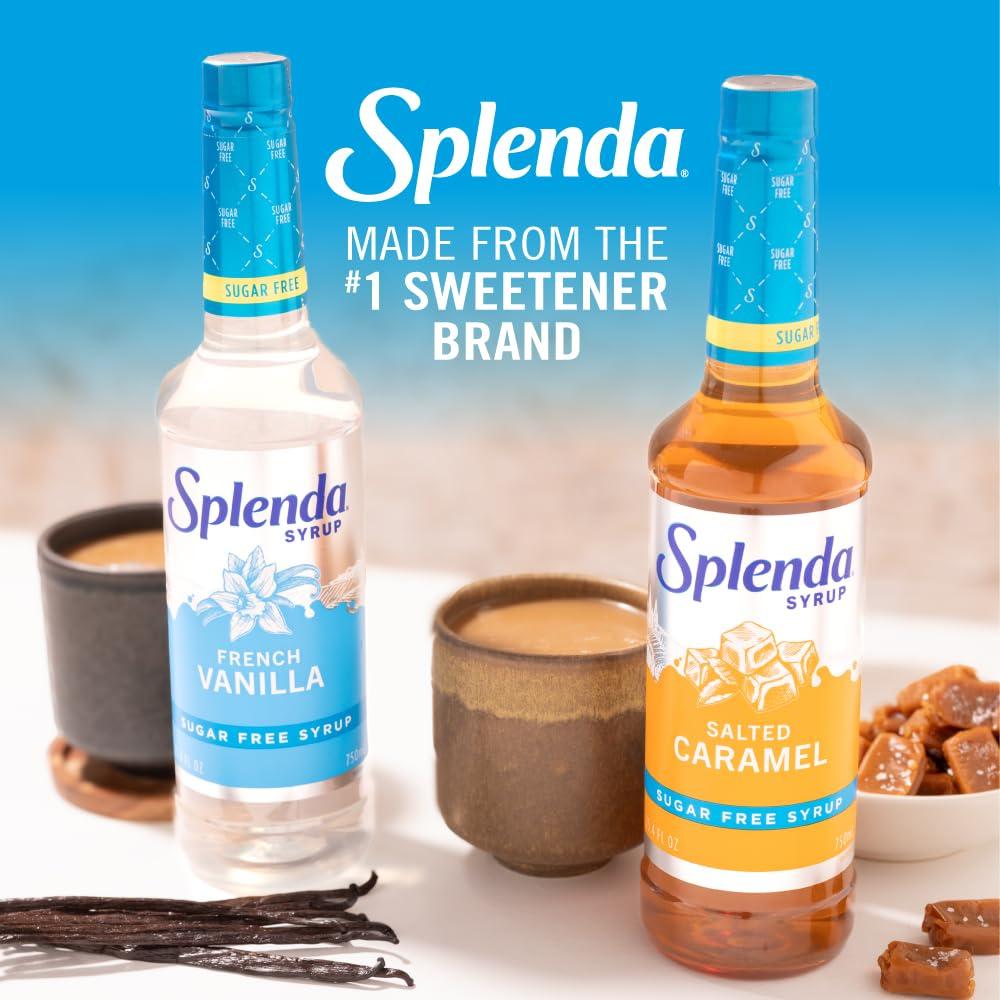 SPLENDA Splenda Coffee Syrup, French Vanilla, Sugar Free, Flavored Liquid Syrups for Drinks, 750 ml Bottle (Pack of 2)