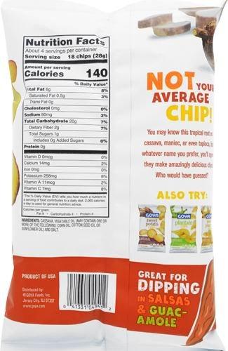 Goya Goya Foods Cassava Yuca Chips, 4 Ounce (Pack of 12)