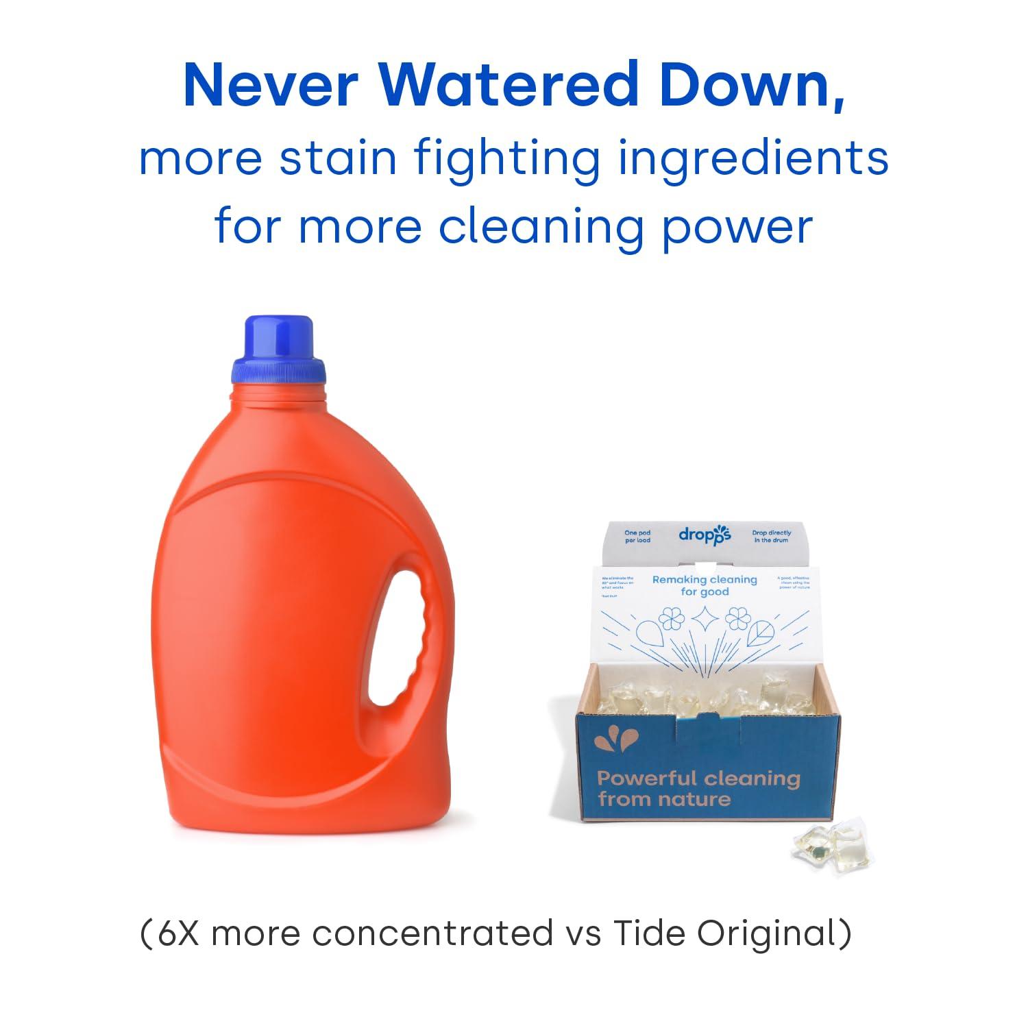 dropps Dropps Odor & Stain Biobased Power Laundry Detergent Pods, Orange Blossom (140 Count) - HE Compatible Laundry Pods for Fresh Clothes - Laundry Soap Supplies & Recyclable Paperboard Packaging