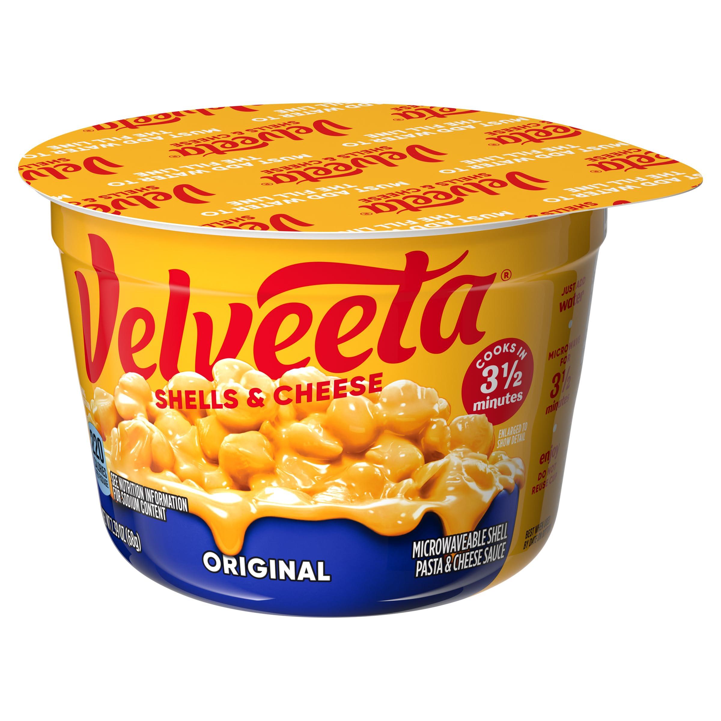 Velveeta Velveeta Original Easy Mac Shells and Cheese (12 Microwaveable Cups)