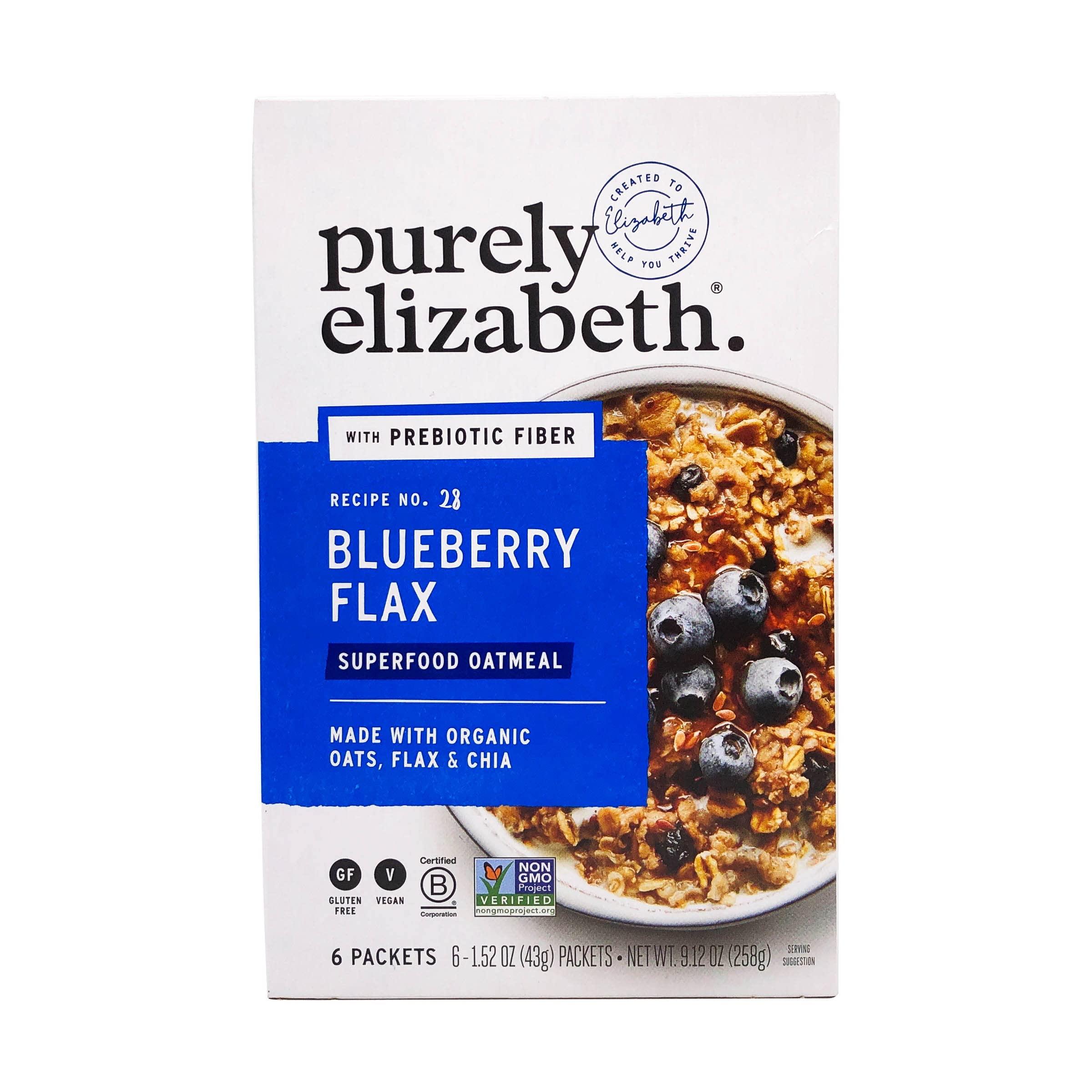 purely elizabeth. Purely Elizabeth, Oatmeal Blueberry Flax Prebiotic, 1.52 Ounce, 6 Pack