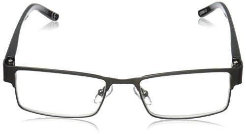 Foster Grant Foster Grant Chip Reading Glasses, Gunmetal/Transparent, 59 mm